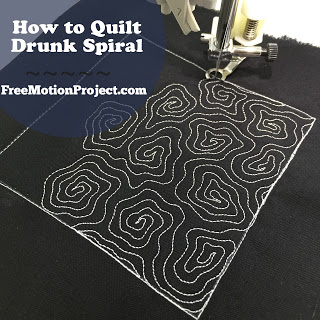 Learn how to quilt Drunk Spiral with help from a video created by Leah Day!